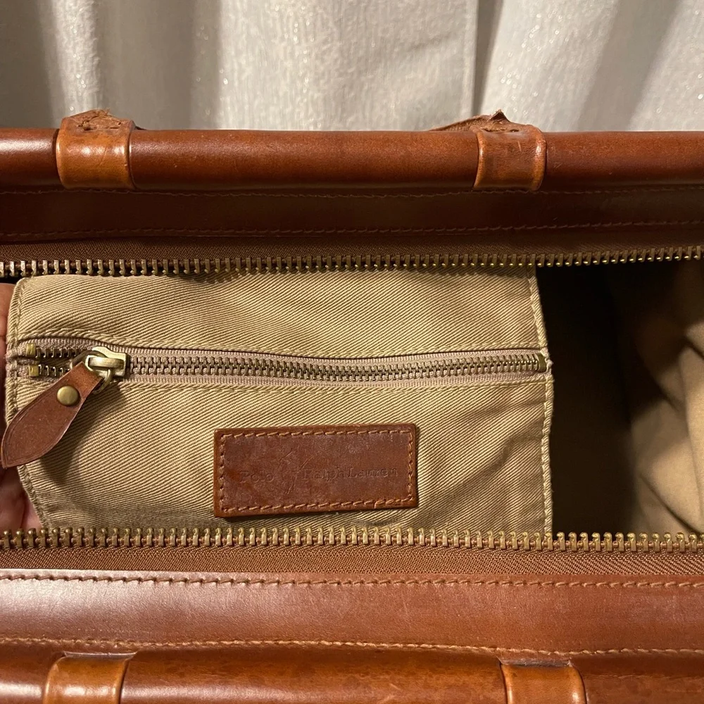 Vintage Polo Ralph Lauren Tartan Plaid Brown and Black Weekend Travel Bag